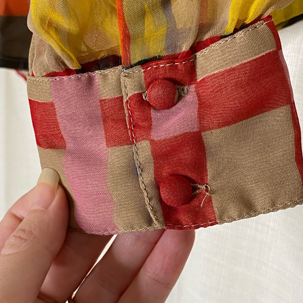 Colorful Plaid Women's Top - Picture 3 of 7